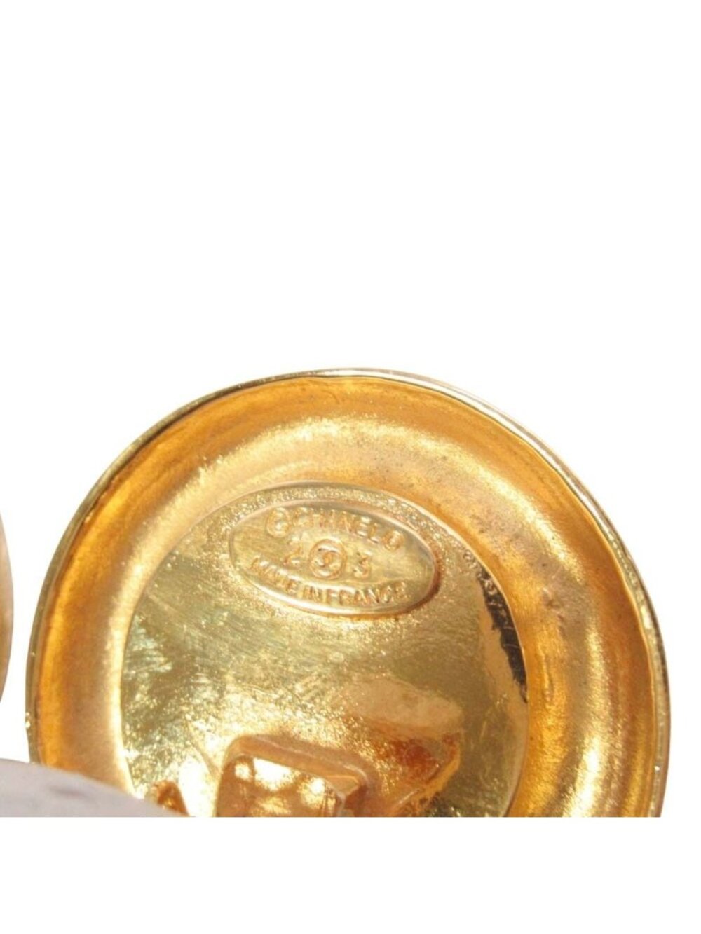 Chanel Vintage Circle Pearl Cambon Earrings Round - Picture 7 of 8